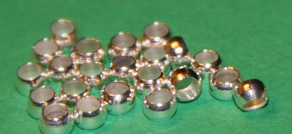 0.25oz-1oz Copper Round Silver/gold Crimp Beads Jewellery Findings 2mm,2.5mm,3mm