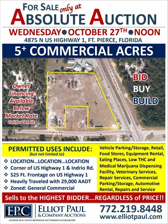 Absolute Auction - 5 Acres Commercial -selling Regardless Of Price