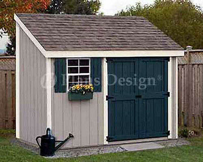 4' X 10' Storage Utility Garden Shed / Building  Plans, Design #10410