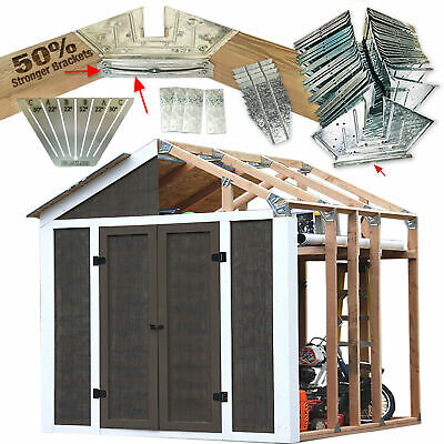 Ezbuilder 6'–14’ Width Storage Shed Garage Barn Peak Roof 2x4 Diy Ez Framing Kit