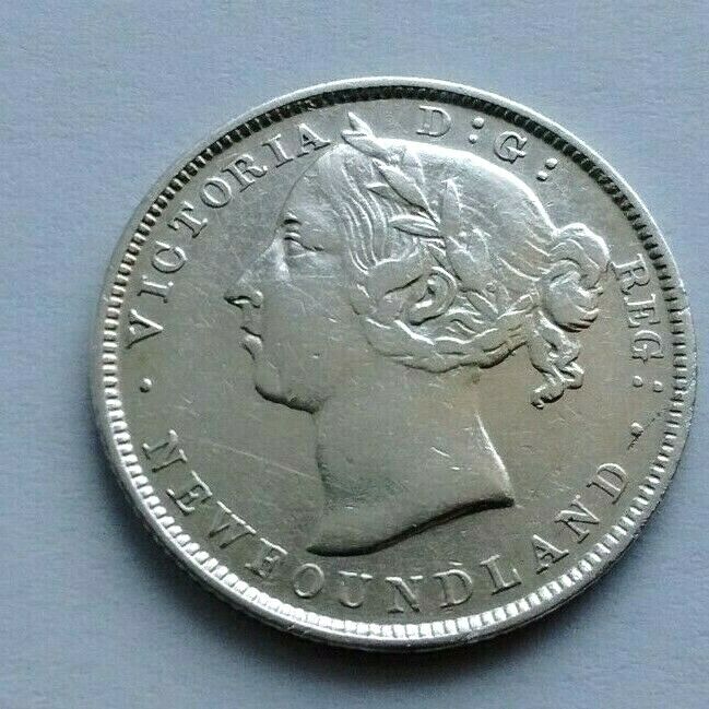 Coin Canada 1899 Newfoundland 20 Cent 925 Silver Cir Victoria 125k Mintage Km#4*