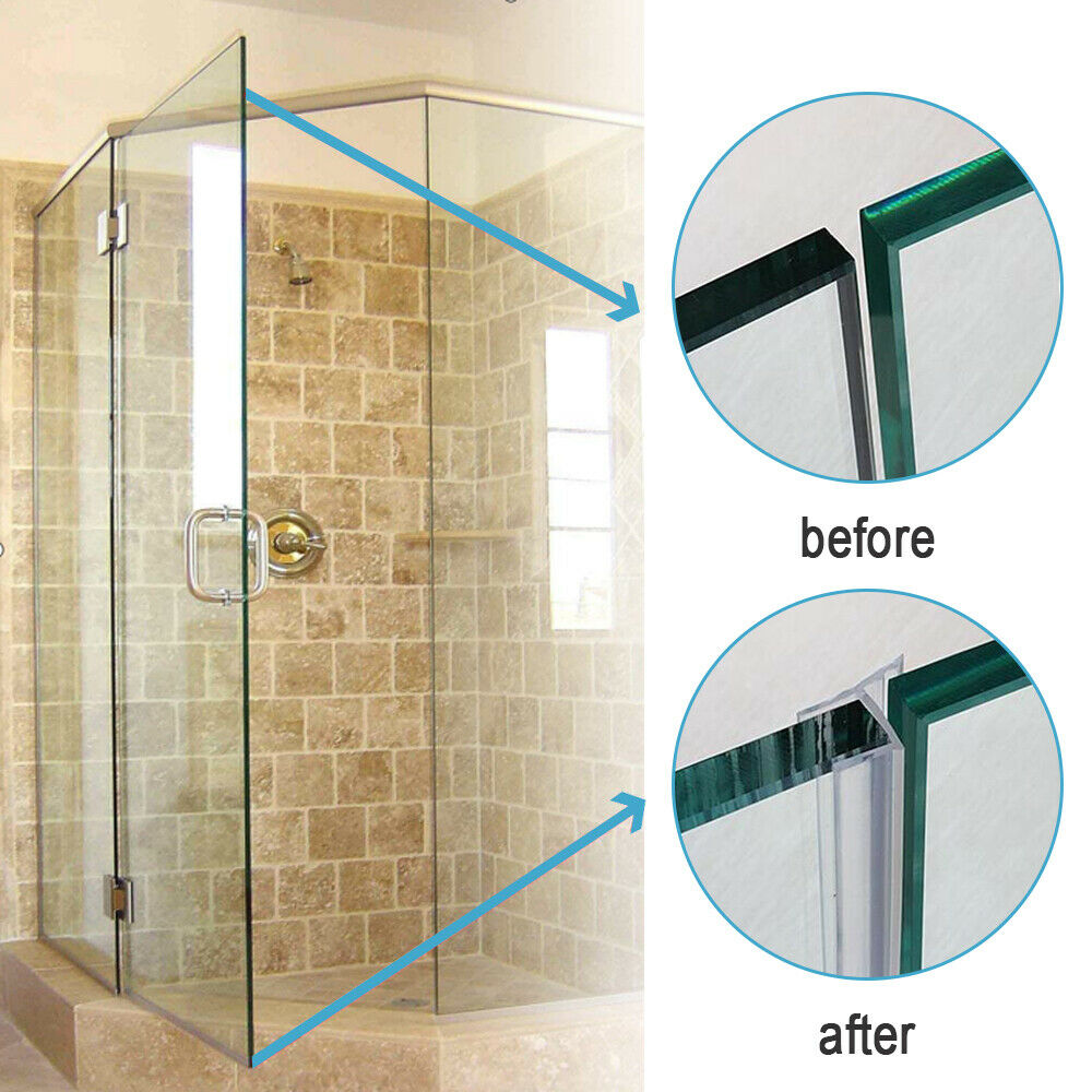 Type 3/8"(10mm) X 120" Frameless Glass Shower Door Sweep Seal Drip Rail