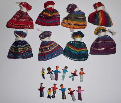 12x Pouches Of 6x Worry Dolls - Hand Made In Guatemala - Bulk Wholesale Lot!