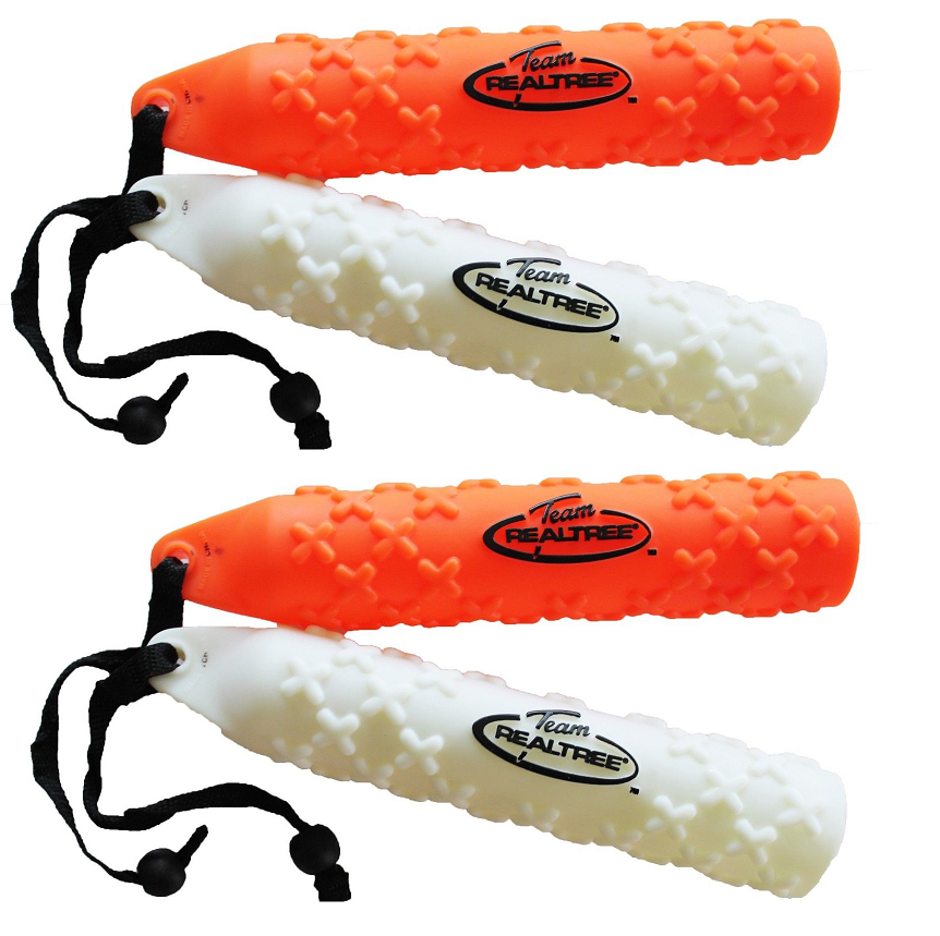 4-pack Team Realtree Rubber Dog Training Hunting Dummies Bumpers Orange & White