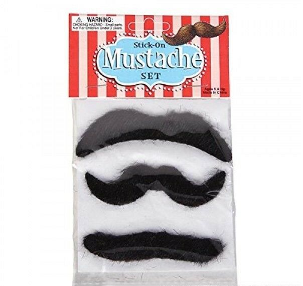 Self-adhesive Fake Mustache Set (3pcs) - Party Theater Costume Prop Novelty