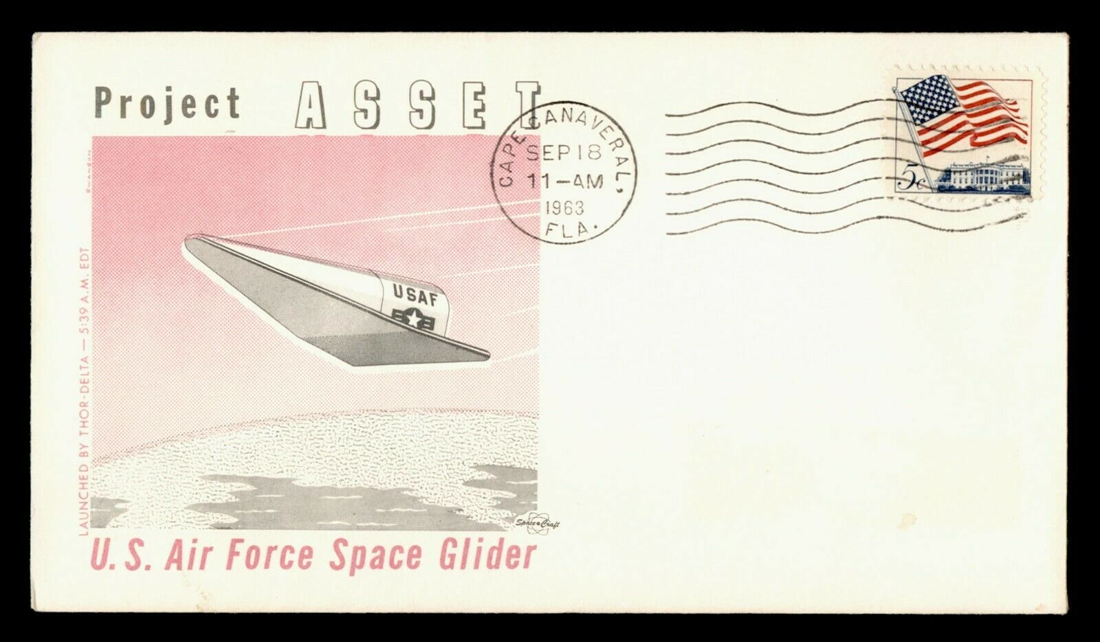Dr Who 1963 Cape Canaveral Fl Project Asset Space Glider Cachet  G24496